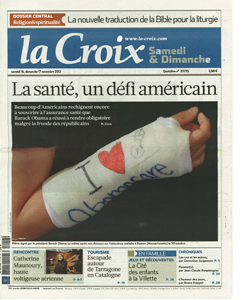 journal La Croix du 16-17 novembre 2013